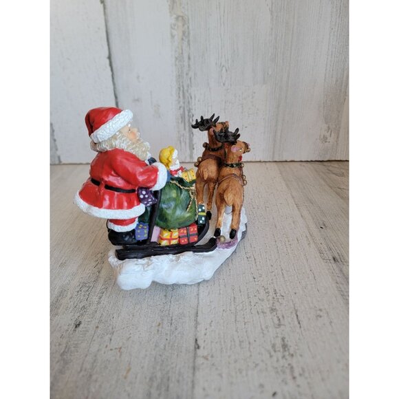 Enesco 2000 vintage santa/sled reindeer xmas figure decor - Picture 3 of 7